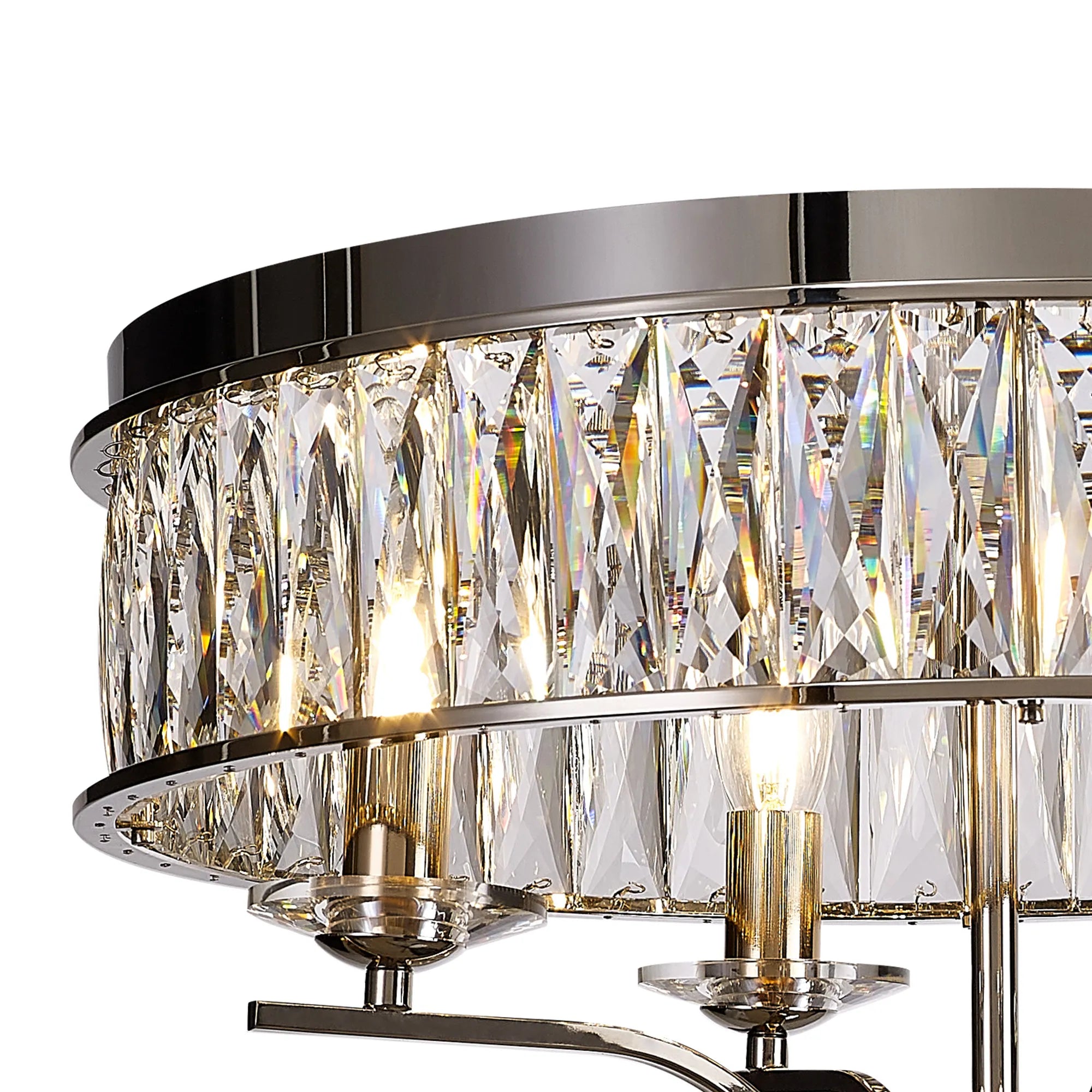 Vivienne 4/6/8Lt Flush Ceiling- French Gold/ Polished Nickel Finishes