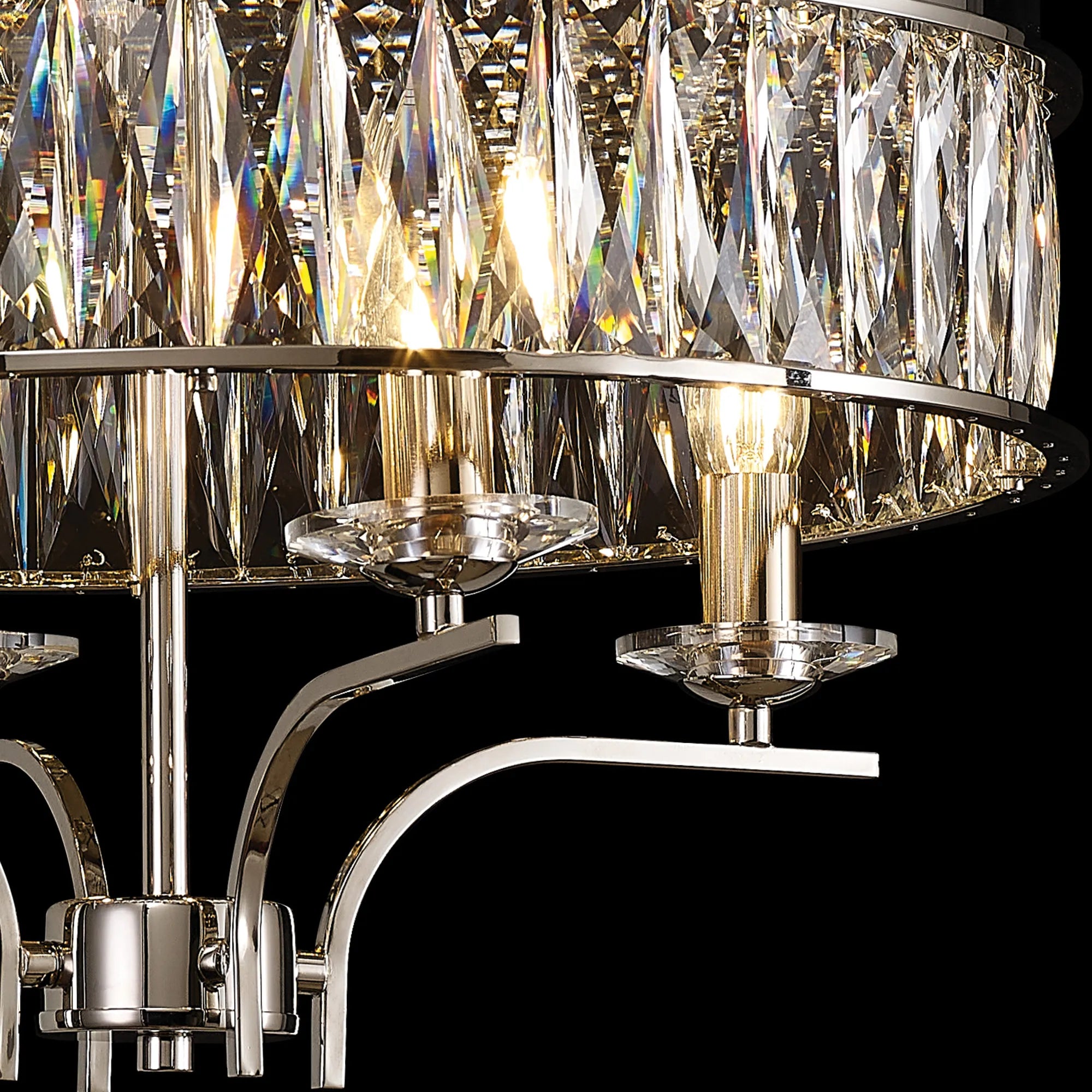 Vivienne 4/6/8Lt Flush Ceiling- French Gold/ Polished Nickel Finishes