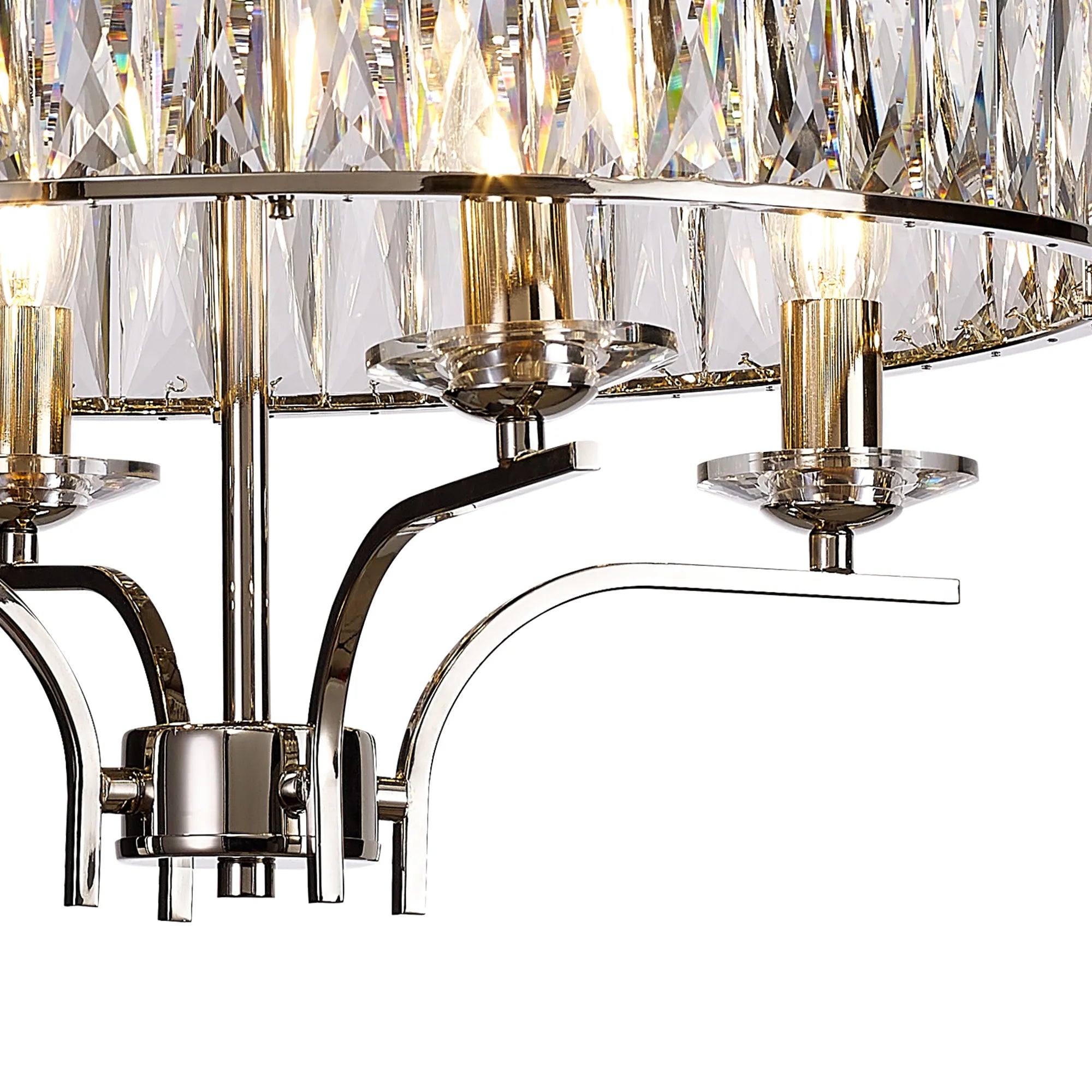 Vivienne 4/6/8Lt Flush Ceiling- French Gold/ Polished Nickel Finishes
