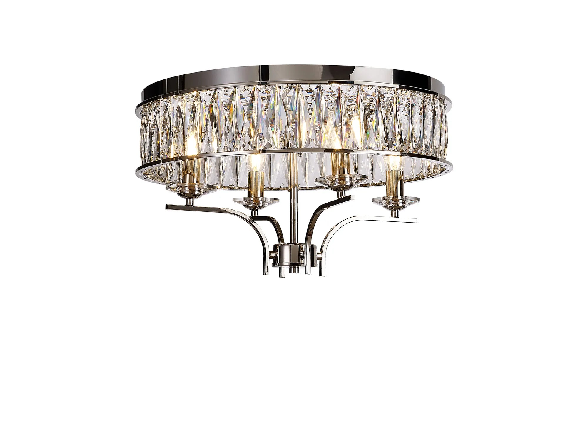 Vivienne 4/6/8Lt Flush Ceiling- French Gold/ Polished Nickel Finishes