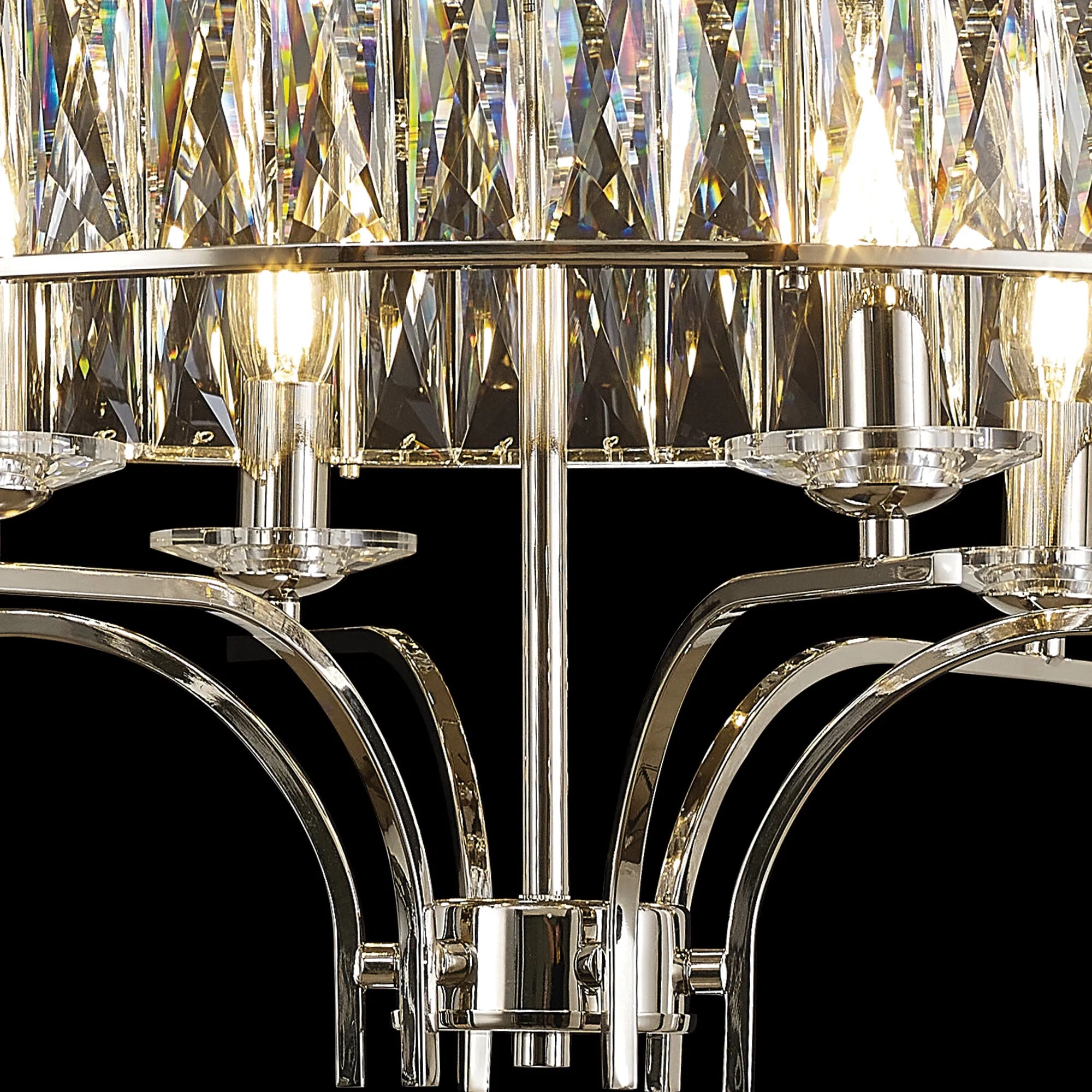 Vivienne 4/6/8Lt Flush Ceiling- French Gold/ Polished Nickel Finishes