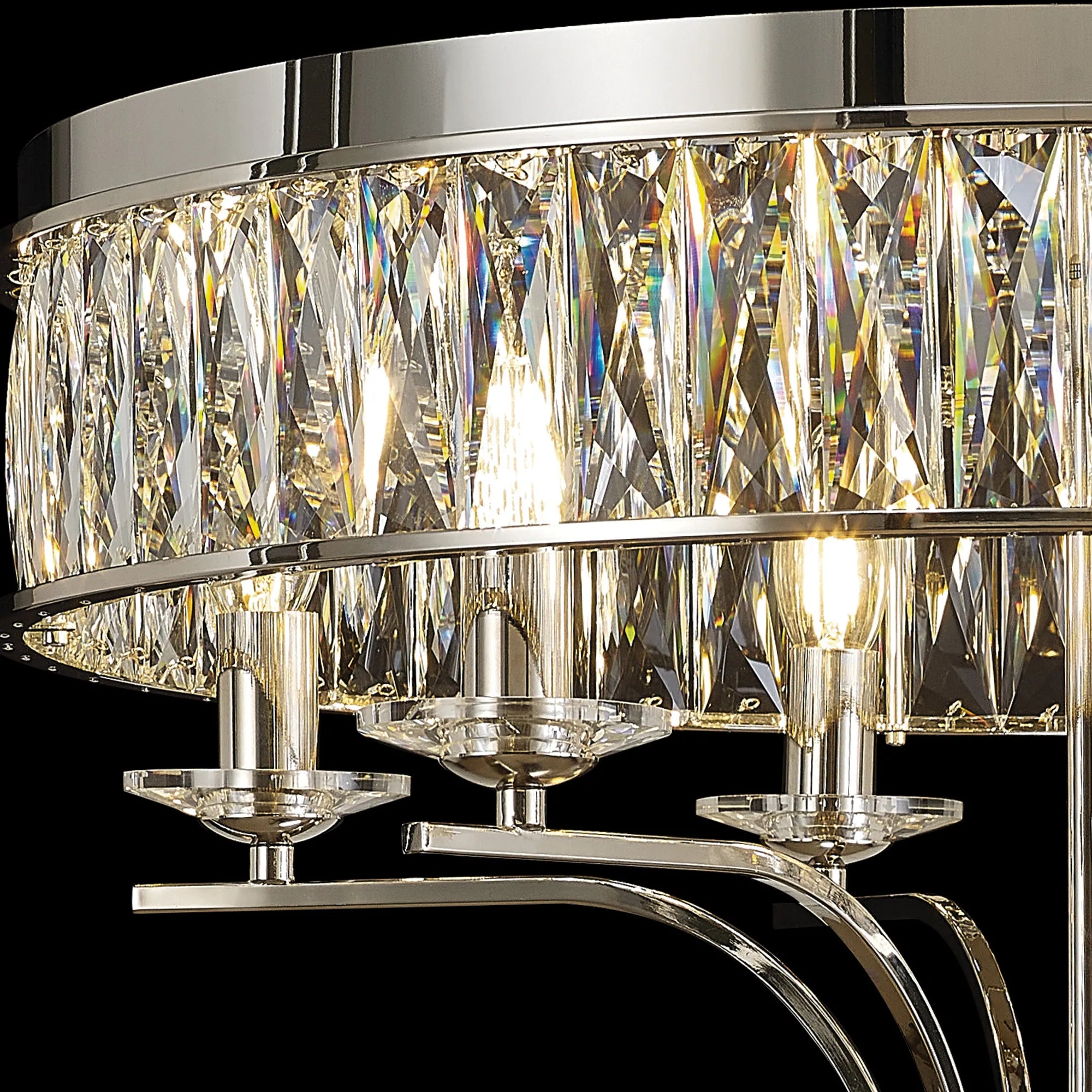 Vivienne 4/6/8Lt Flush Ceiling- French Gold/ Polished Nickel Finishes
