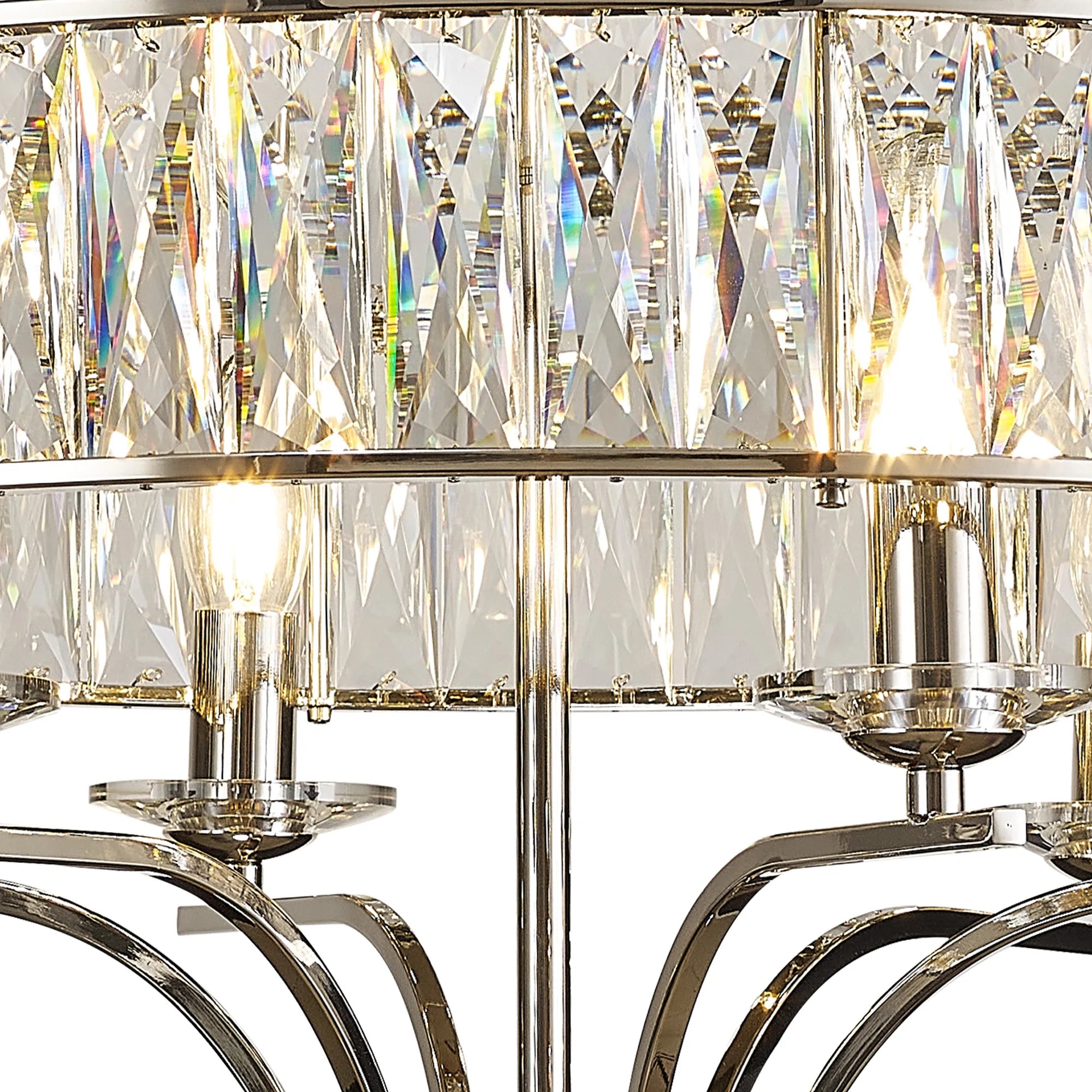 Vivienne 4/6/8Lt Flush Ceiling- French Gold/ Polished Nickel Finishes