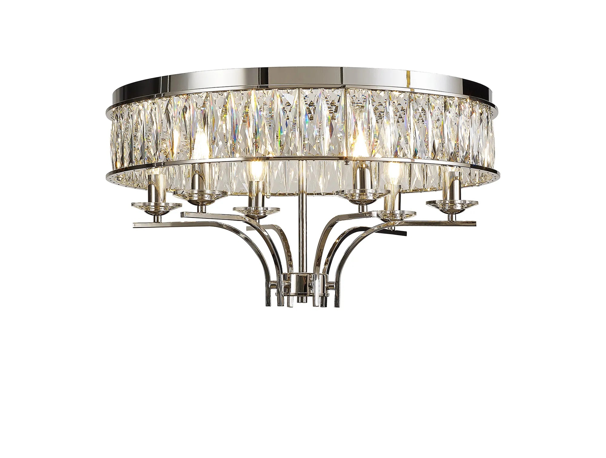 Vivienne 4/6/8Lt Flush Ceiling- French Gold/ Polished Nickel Finishes