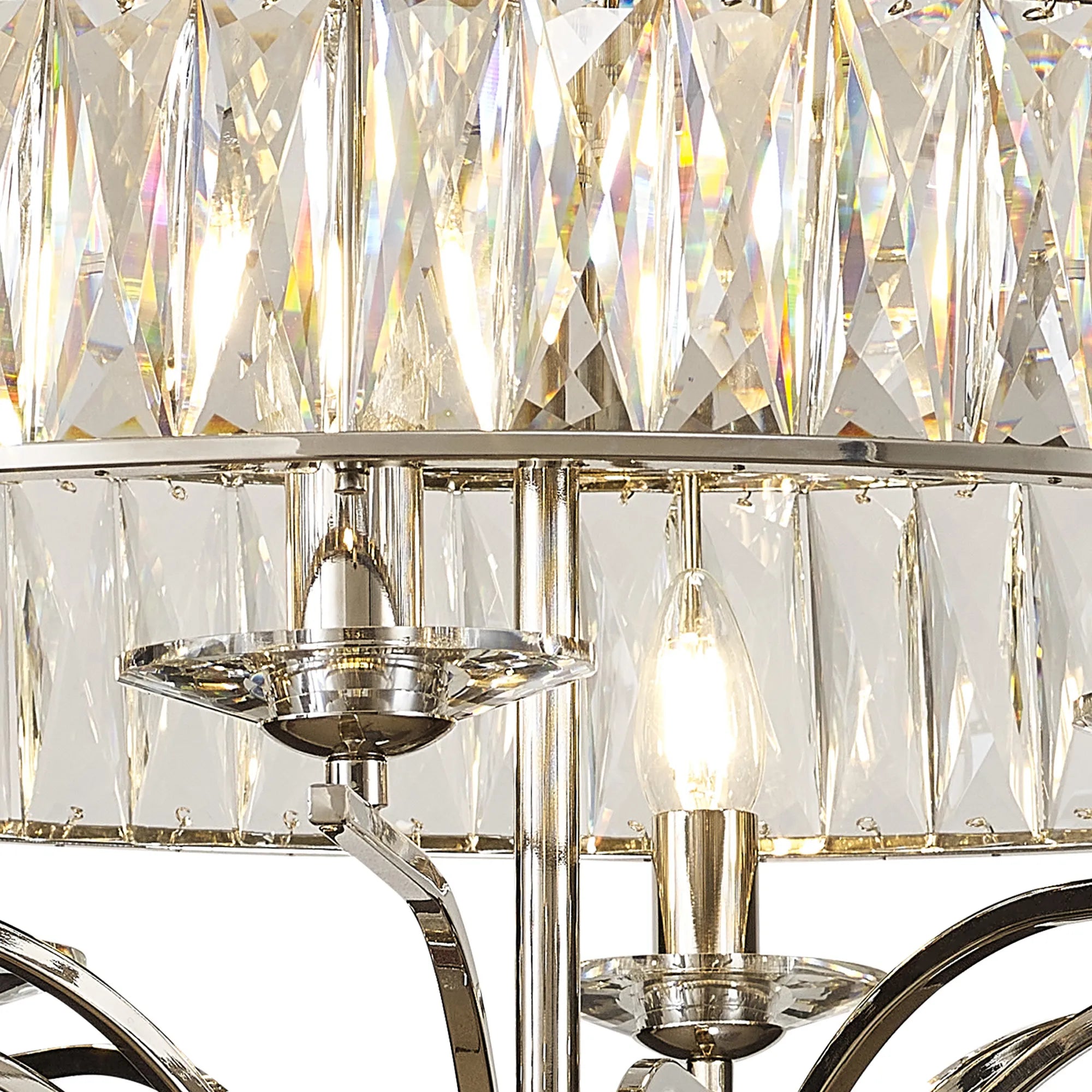 Vivienne 4/6/8Lt Flush Ceiling- French Gold/ Polished Nickel Finishes