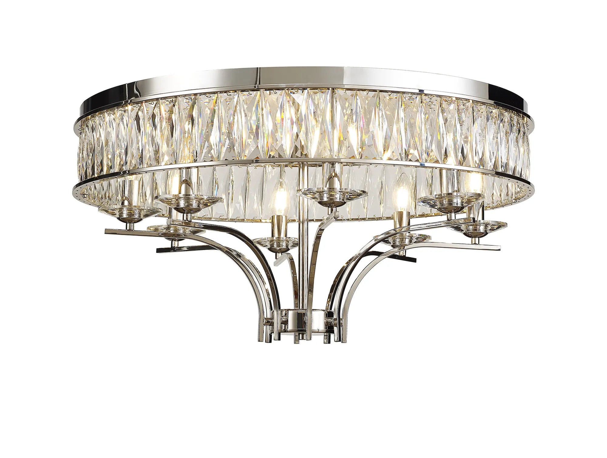 Vivienne 4/6/8Lt Flush Ceiling- French Gold/ Polished Nickel Finishes