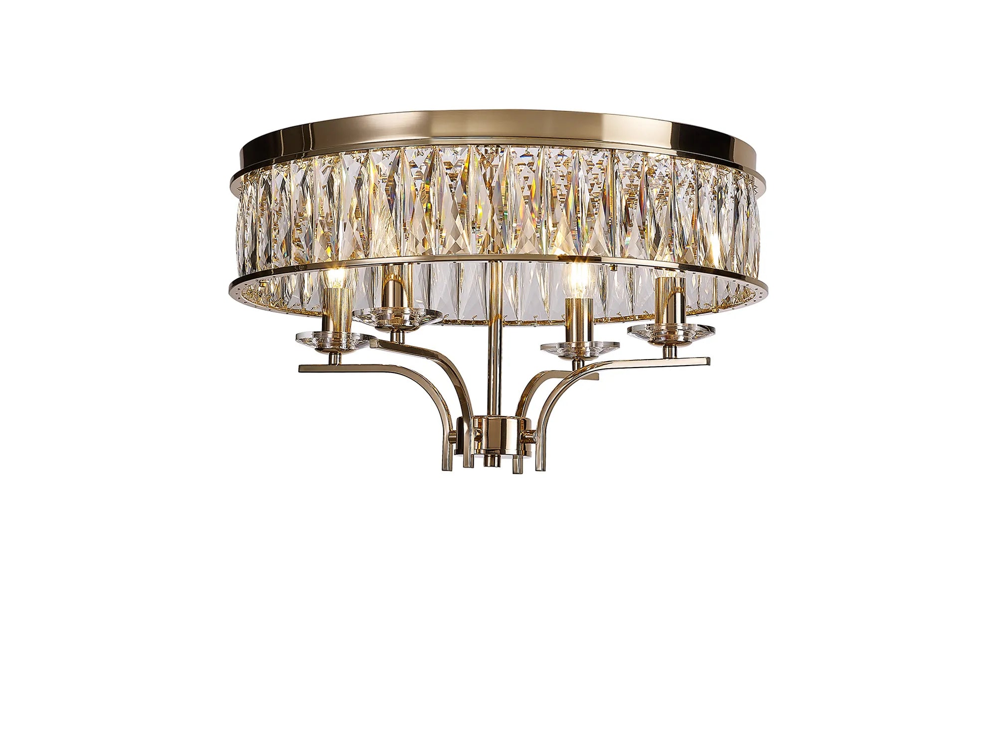 Vivienne 4/6/8Lt Flush Ceiling- French Gold/ Polished Nickel Finishes
