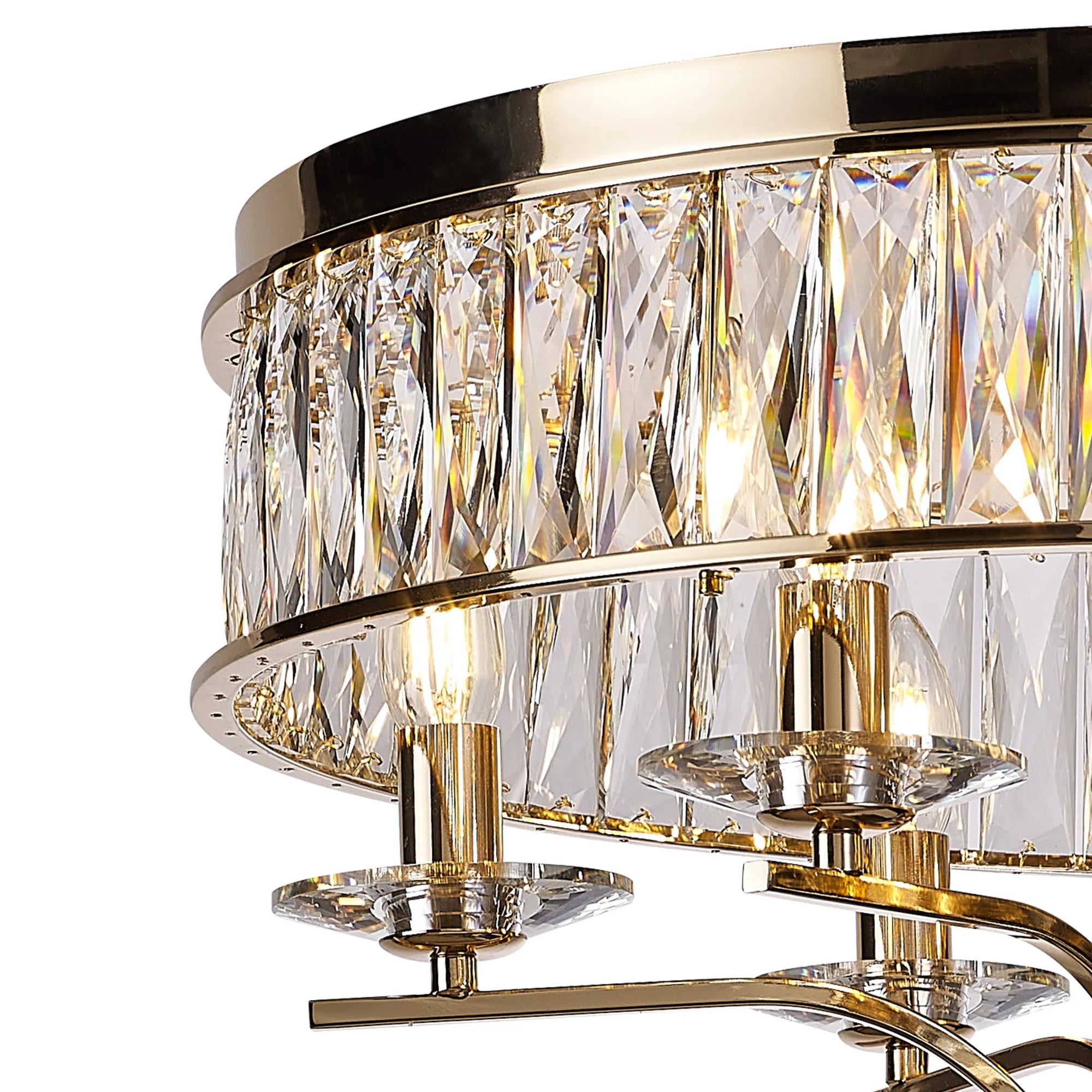Vivienne 4/6/8Lt Flush Ceiling- French Gold/ Polished Nickel Finishes