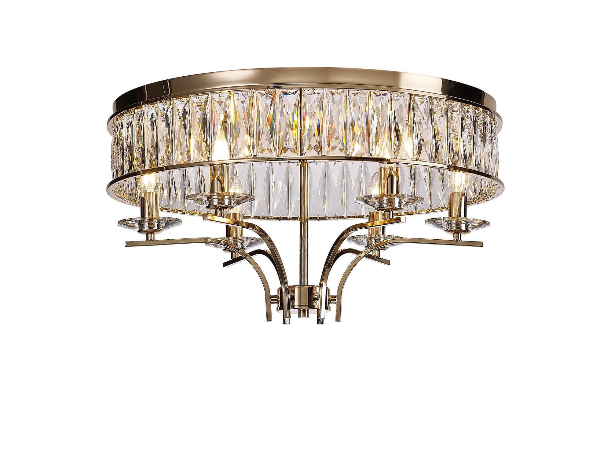 Vivienne 4/6/8Lt Flush Ceiling- French Gold/ Polished Nickel Finishes