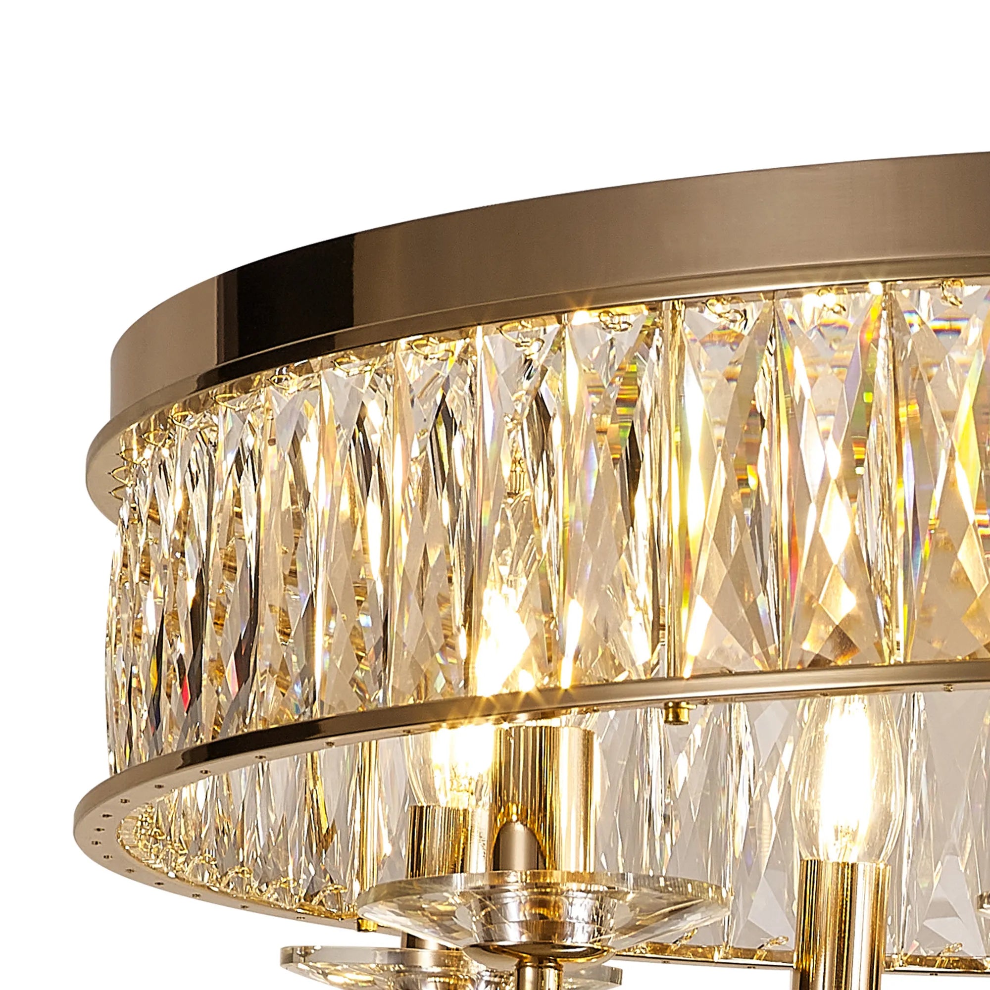 Vivienne 4/6/8Lt Flush Ceiling- French Gold/ Polished Nickel Finishes