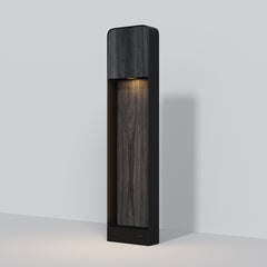 Porte Landscape LED Bollards lighting- Black/ Wood Finish