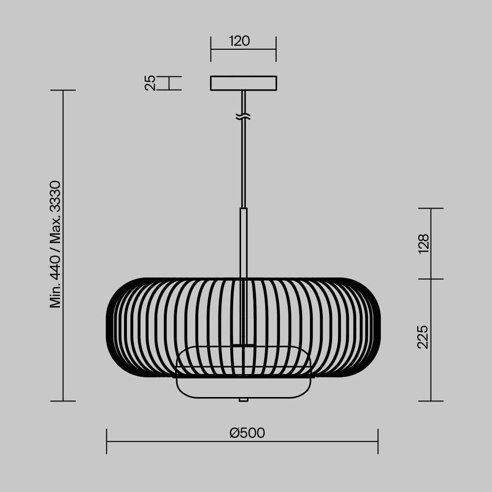 Levitation LED Hanging Light - Brass
