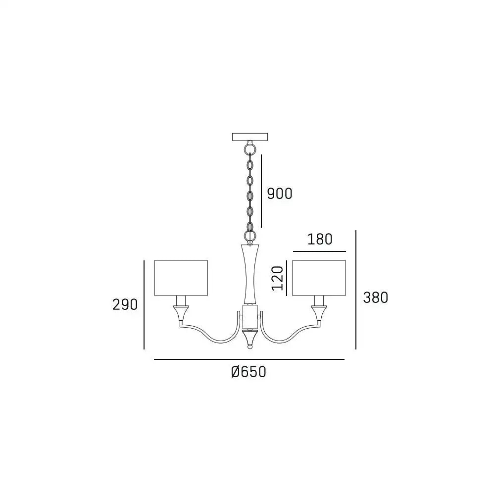 Washington 5lt Centre Ceiling Light Nickel Finish