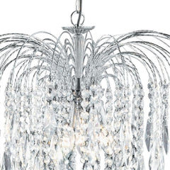 Waterfall 4Lt Centre Ceiling Light - Chrome & Crystal Finish