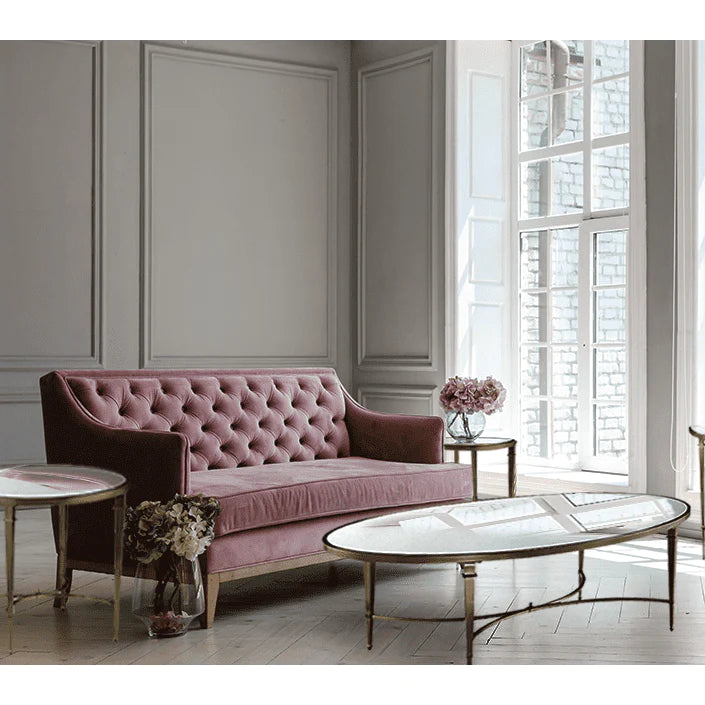 Waverly Console Table - Antique Brass & Mirror Top Finish