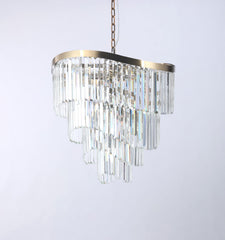 Waverly 12 Light Crystal Pendant Satin Brass