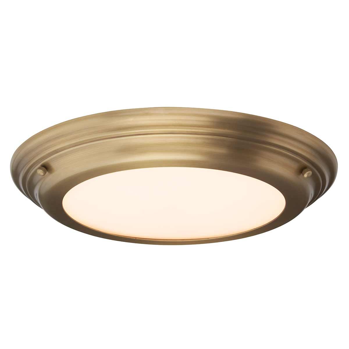 Welland 1 Light Flush Mount IP54 – Polished Chrome / Polished Brass / Aged Brass
