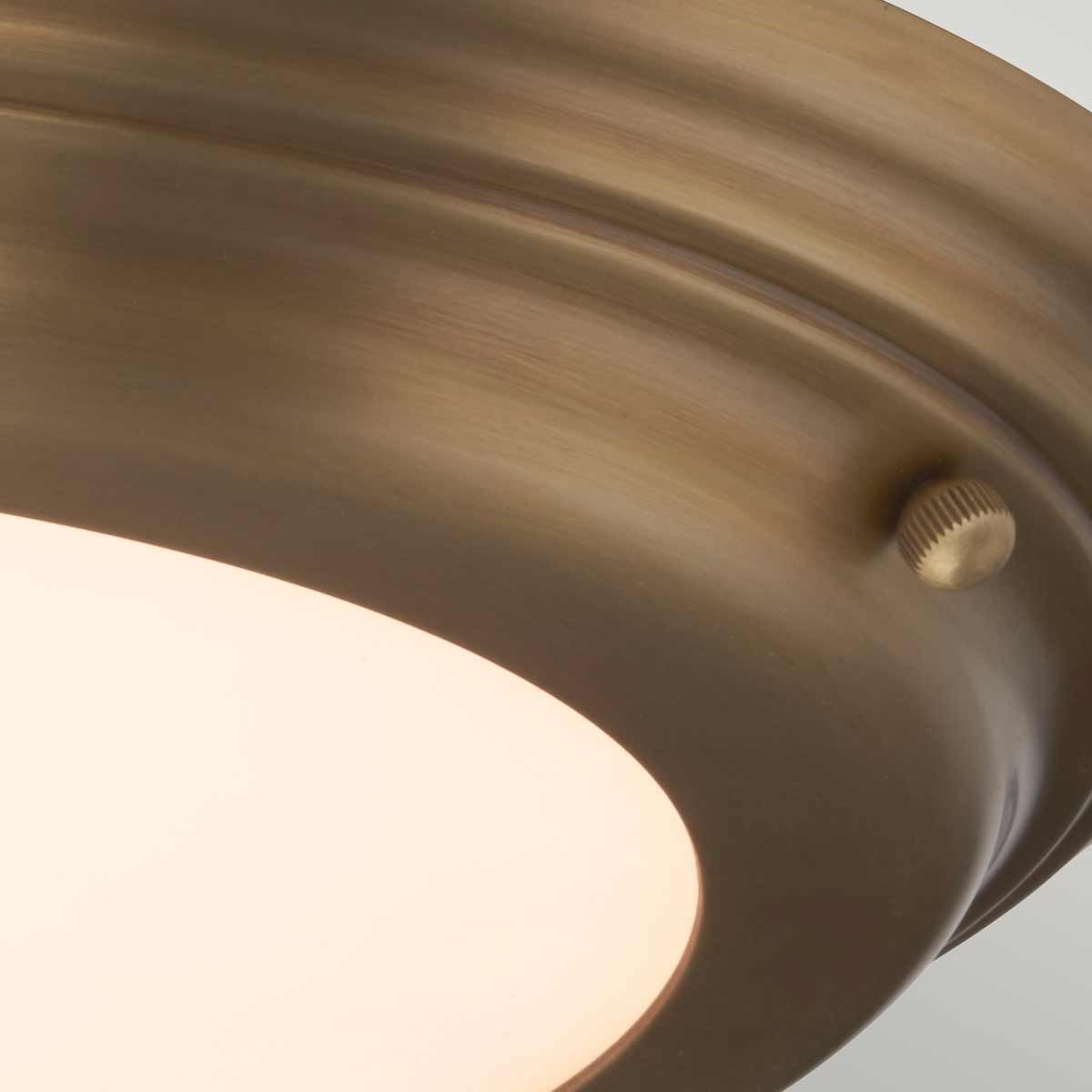 Welland 1 Light Flush Mount IP54 – Polished Chrome / Polished Brass / Aged Brass