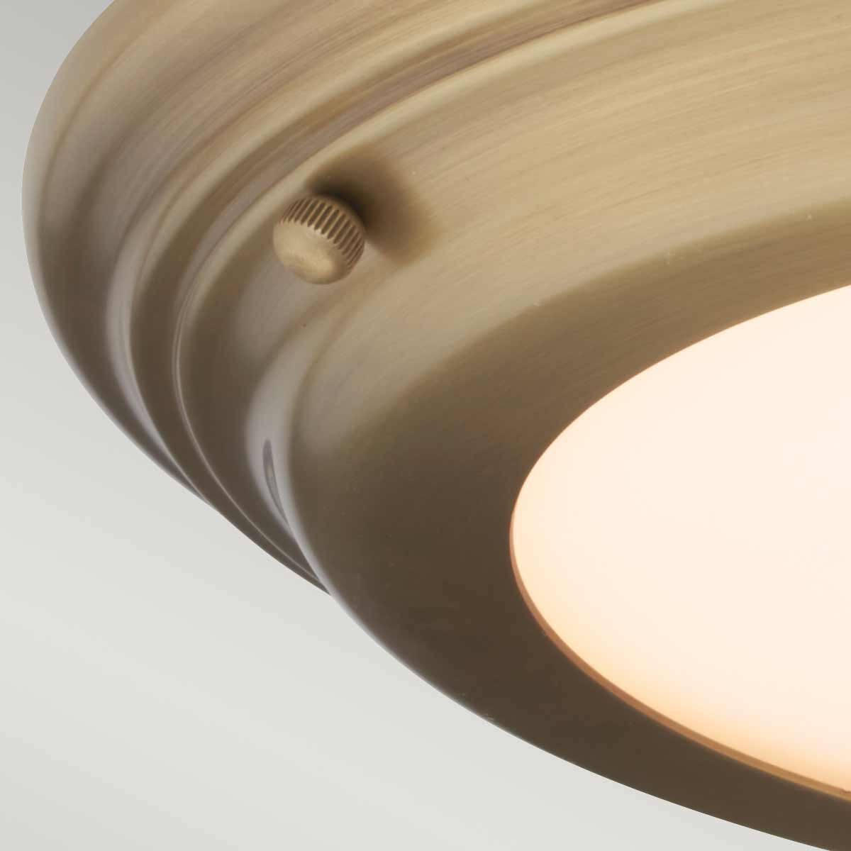Welland 1 Light Flush Mount IP54 – Polished Chrome / Polished Brass / Aged Brass