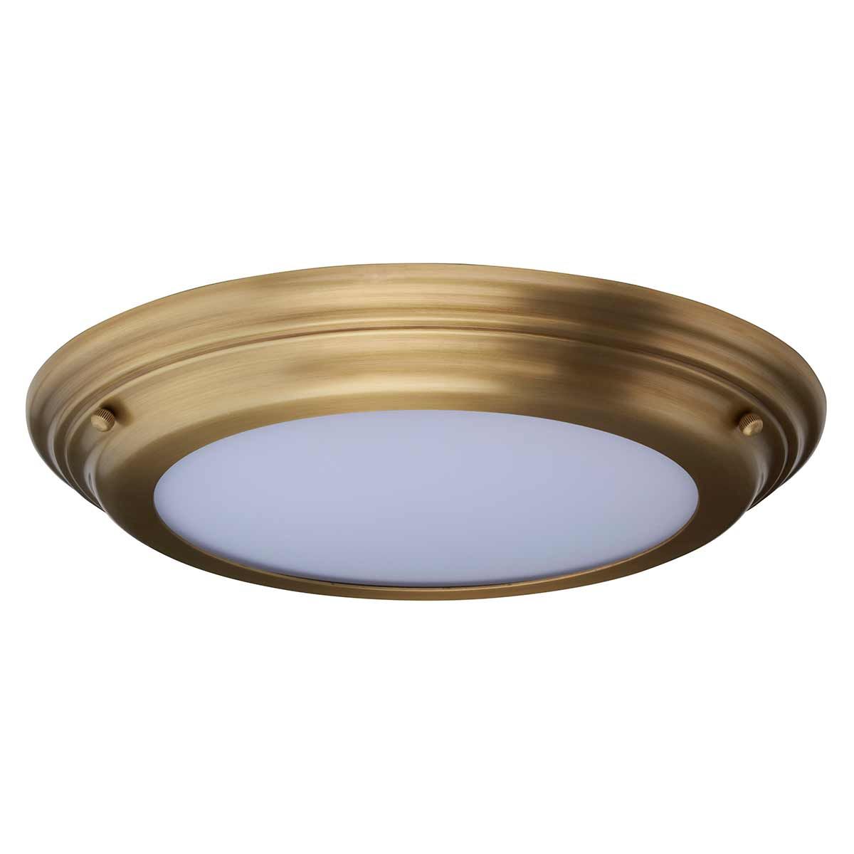 Welland 1 Light Flush Mount IP54 – Polished Chrome / Polished Brass / Aged Brass