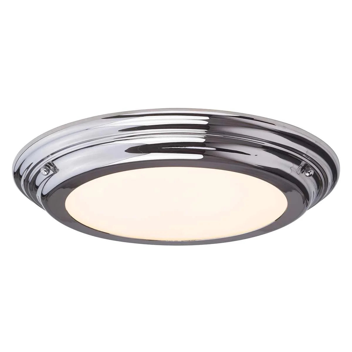 Welland 1 Light Flush Mount IP54 – Polished Chrome / Polished Brass / Aged Brass