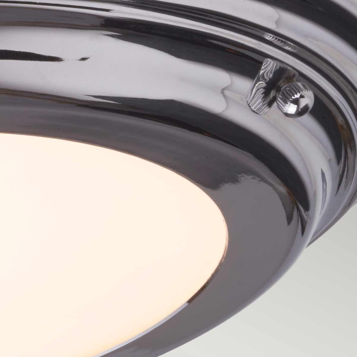 Welland 1 Light Flush Mount IP54 – Polished Chrome / Polished Brass / Aged Brass