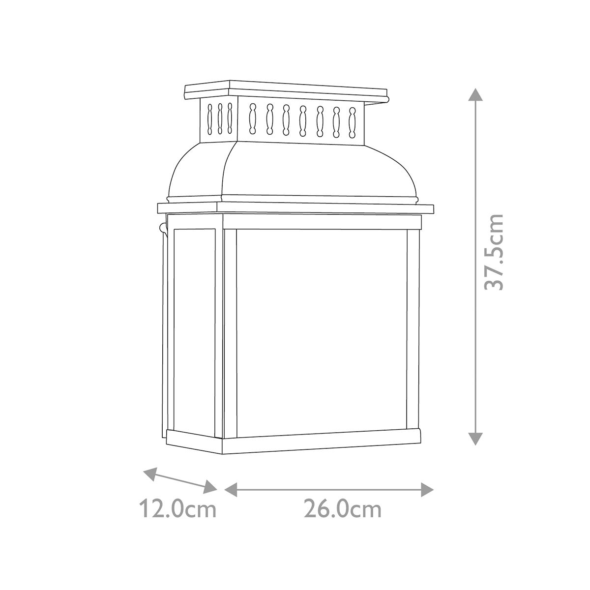 Westminster 1 Light Wall Lantern - Aged Brass E27 IP44