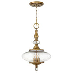 Wexley 3Lt Centre Ceiling Light - Heritage Brass Finish
