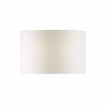 White 46cm Linen Drum Shade - Cusack Lighting