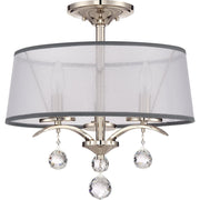 Whitney 3L Semi Flush Ceiling Light – Imperial Silver Finish