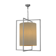Windsor 3 Light Pendant In Antique Silver/Antique Brass With Bespoke Shade E14