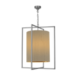 Windsor 3 Light Pendant In Antique Silver/Antique Brass With Bespoke Shade E14