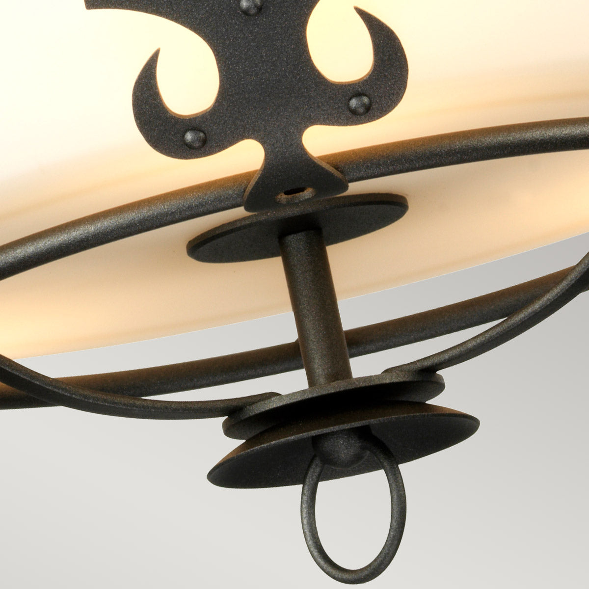 Windsor 3 Light Semi-Flush - Gold Patina/Graphite E27