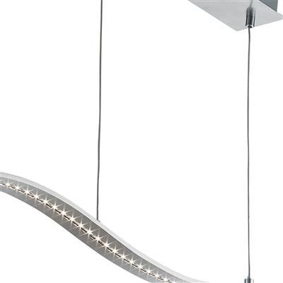 Wing Led Bar Pendant Ceiling Light - Satin Silver Metal