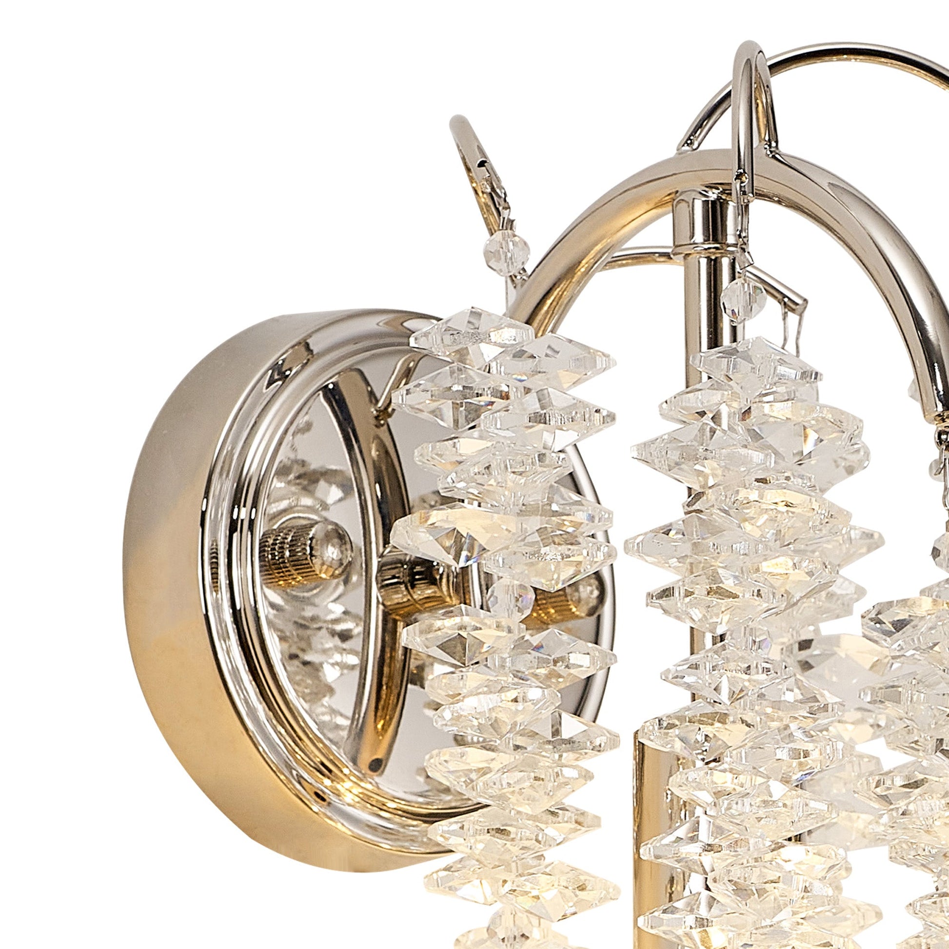 Chantilly Wall Lamp, 1 Light E14, Polished Nickel / French Gold