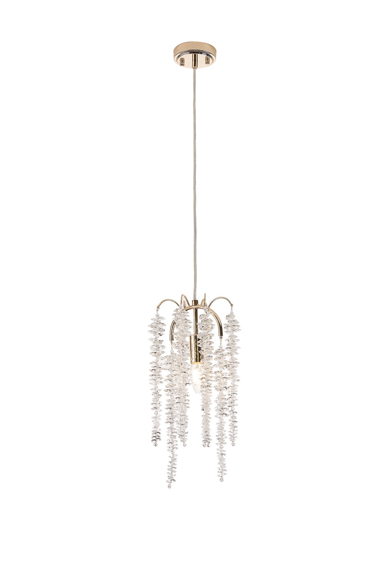 Chantilly 9/7 Light E14, Polished Nickel/French Gold/Crystal