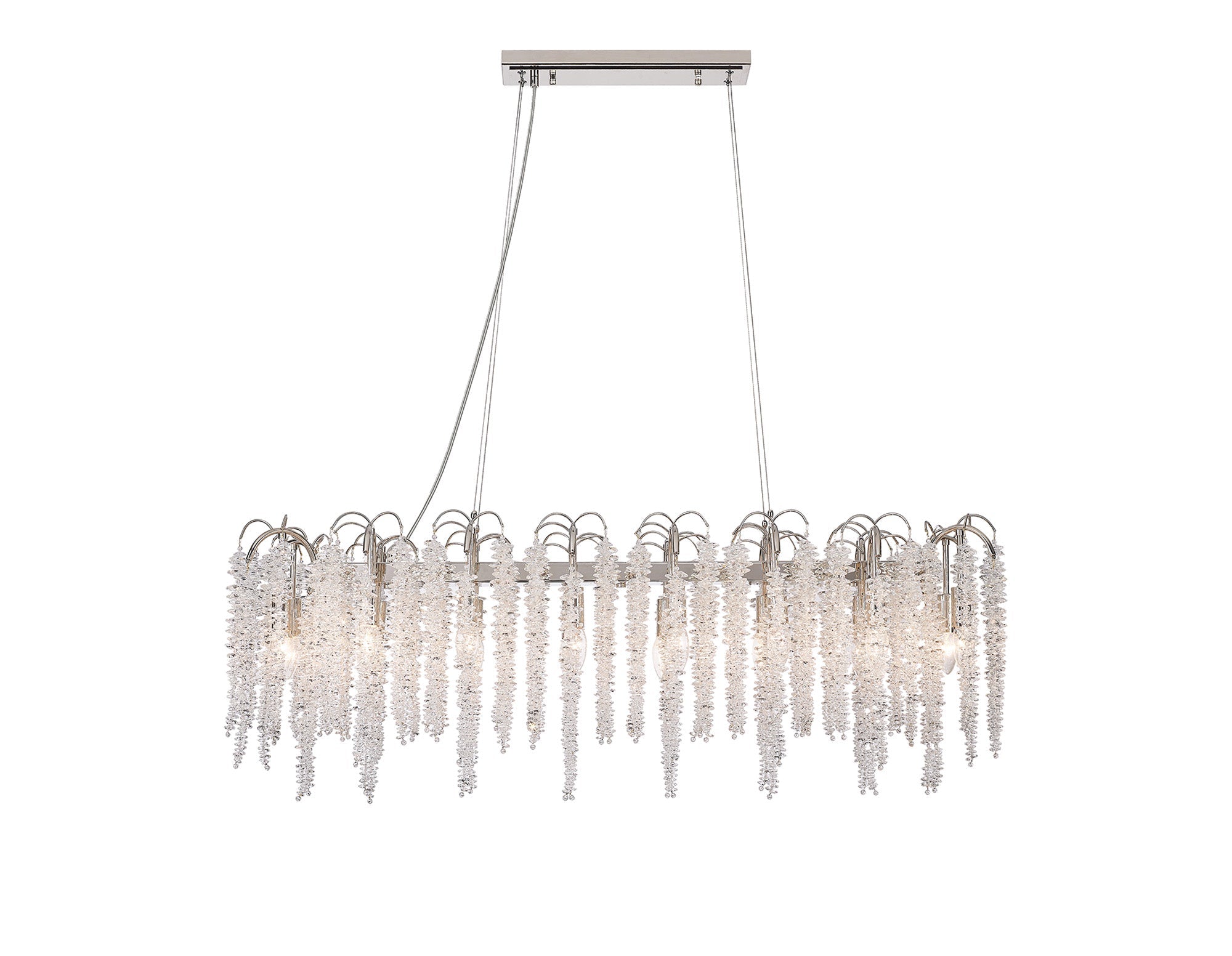 Wisteria Oval Pendant 12/16Lt - French Gold/Polished Nickel & Crystal