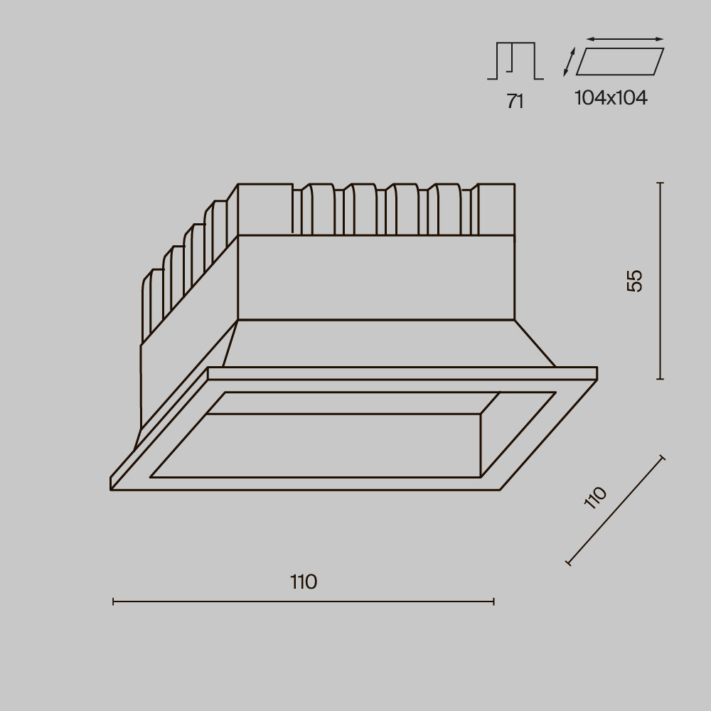 Okno 3000-6000K Adjustable Bathroom Light IP44 - Various Sizes