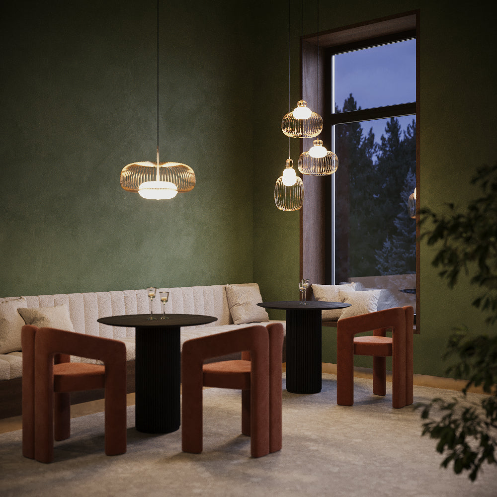 Levitation 1Lt Small/Large Single Pendant - Brass