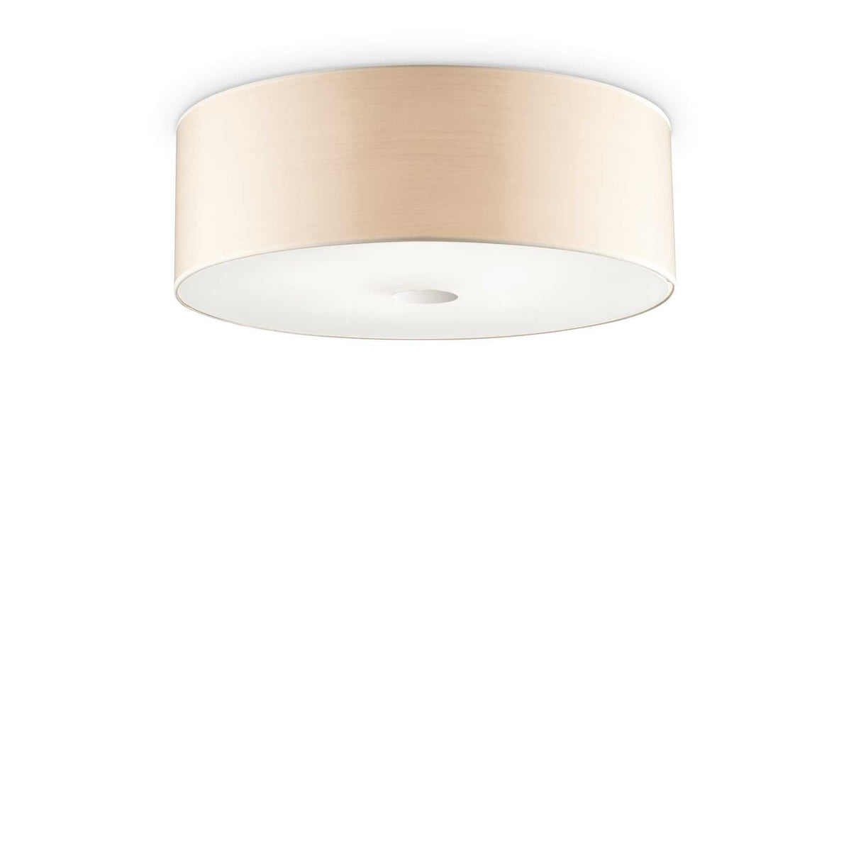 Woody Flush Ceiling Light - white/Black/Wood Finish - Cusack Lighting