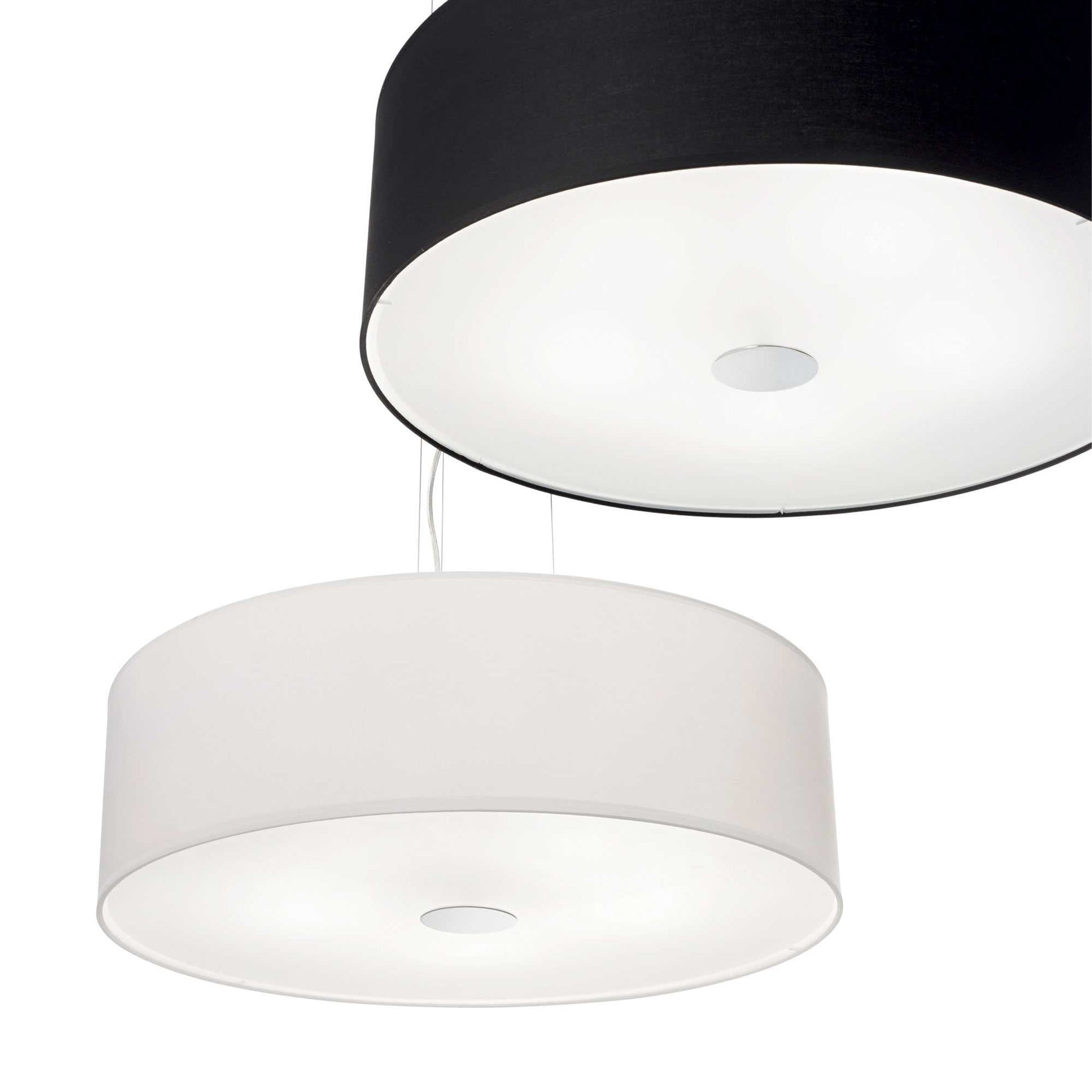 Woody Hanging Shade Light - White/Black/Wood Finish - Cusack Lighting