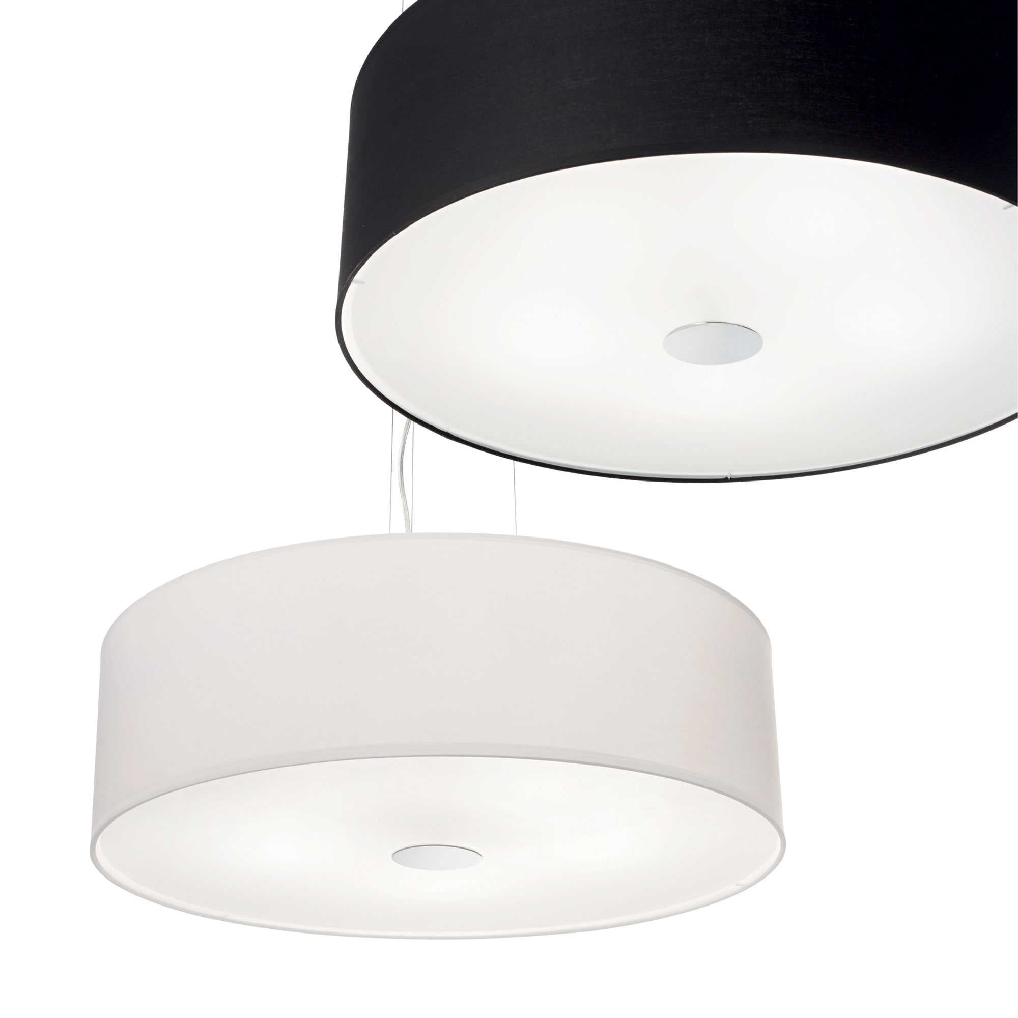 Woody Hanging Shade Light - White/Black/Wood Finish - Cusack Lighting