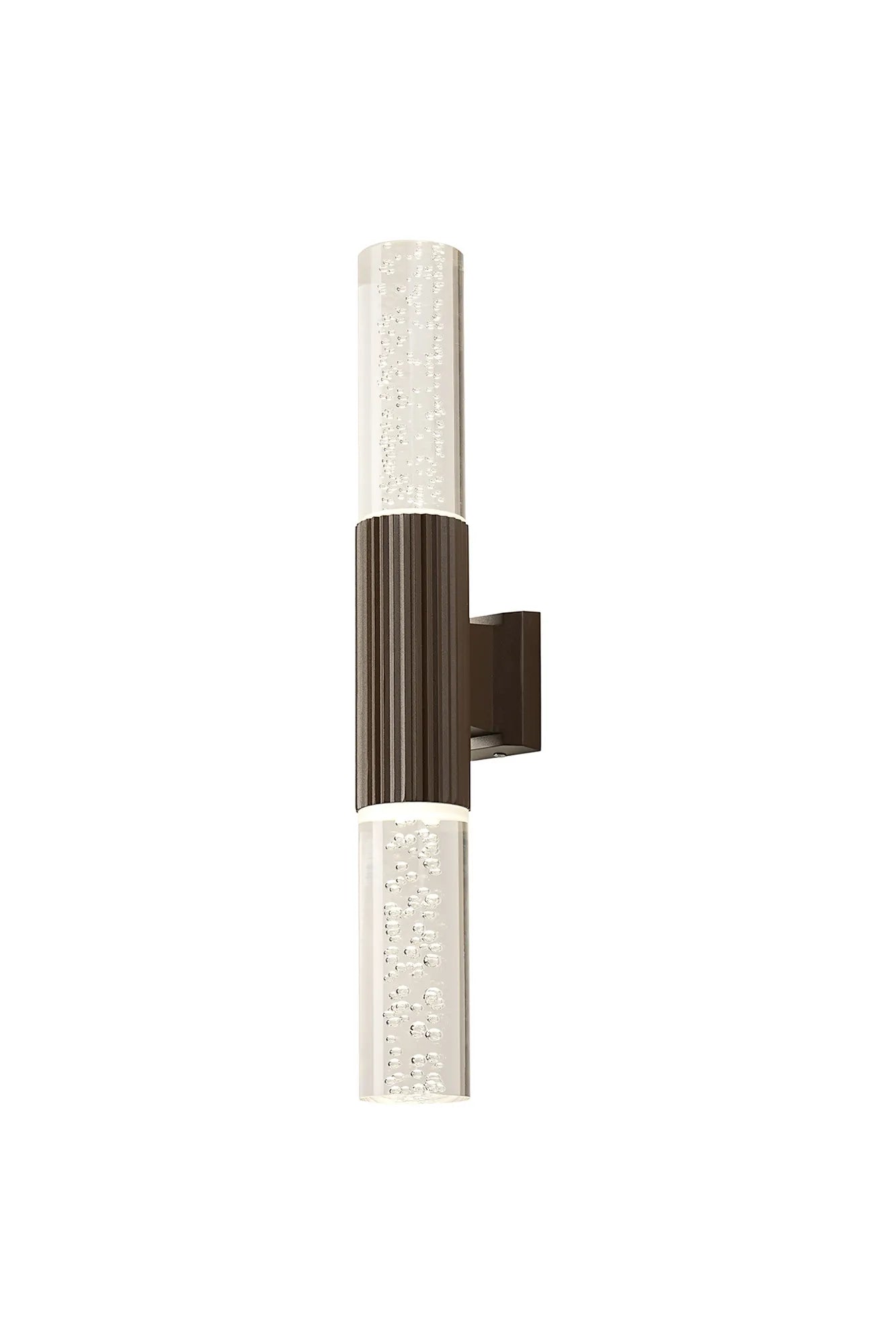 Nightingale IP54 GU10 Line Frame Up/Down Wall Light - Bubble Shades