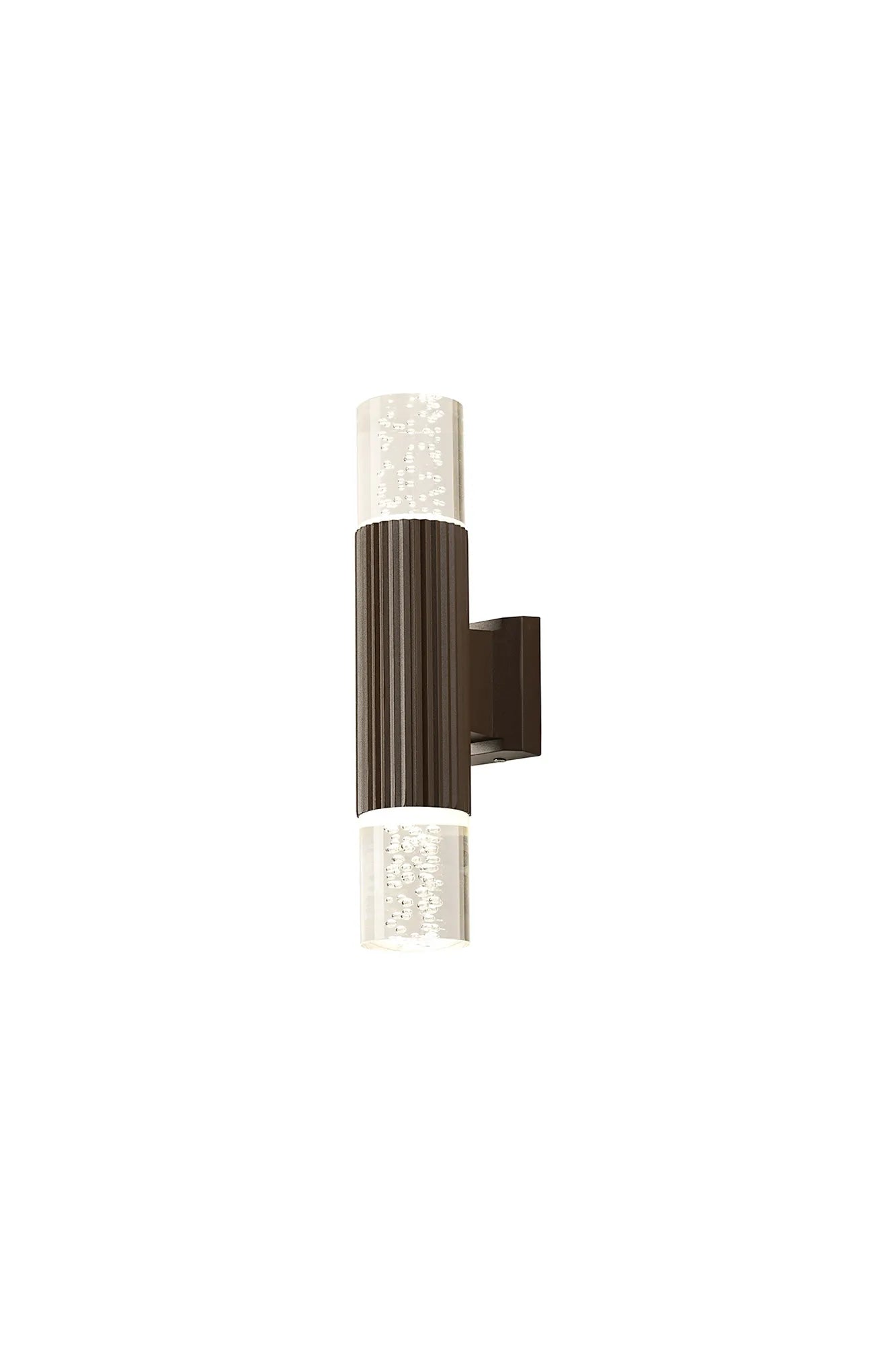 Nightingale IP54 GU10 Line Frame Up/Down Wall Light - Bubble Shades