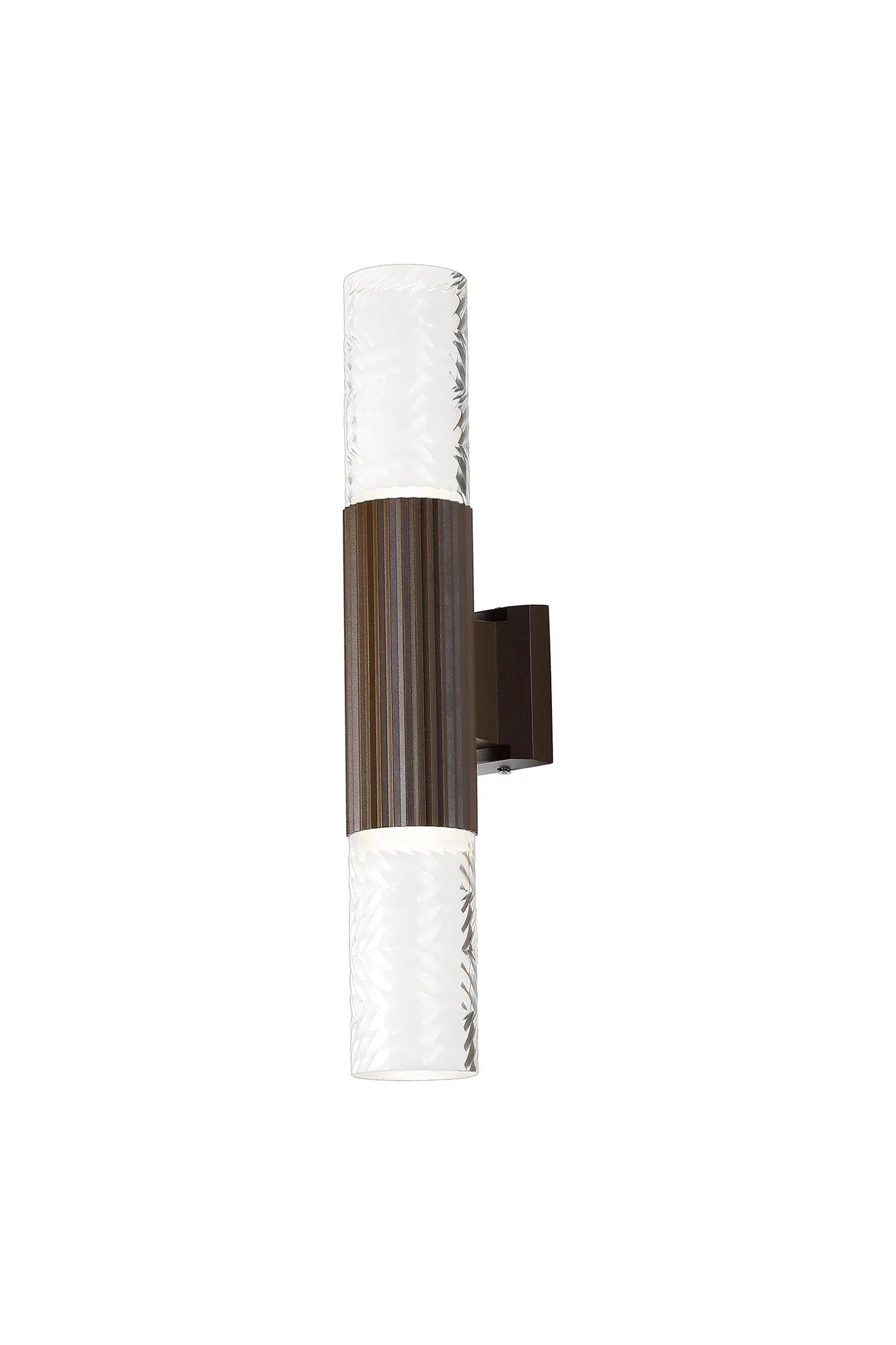 Nightingale IP54 GU10 Line Frame Up/Down Wall Light - Diagonal Shades