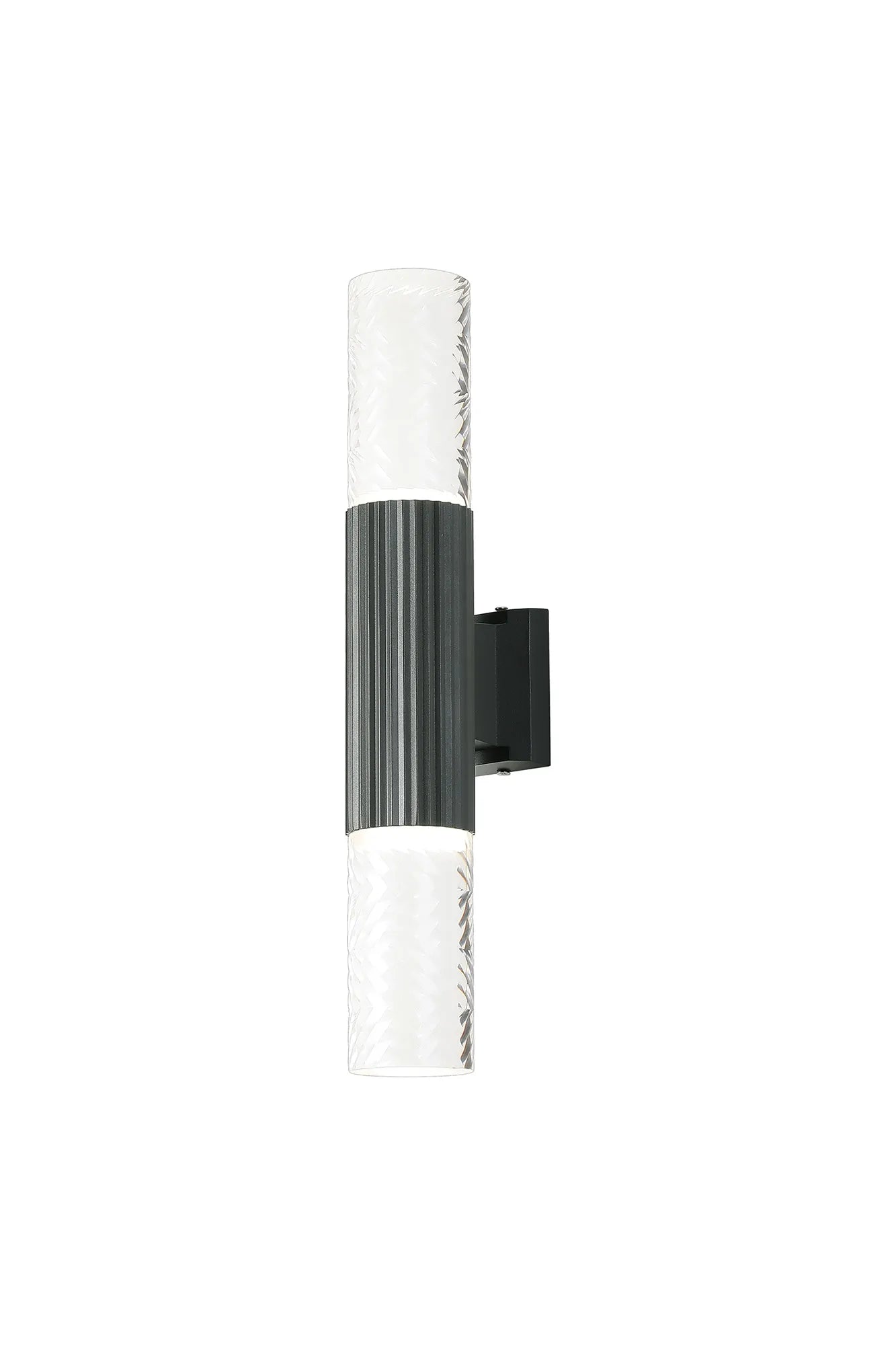 Nightingale IP54 GU10 Line Frame Up/Down Wall Light - Diagonal Shades