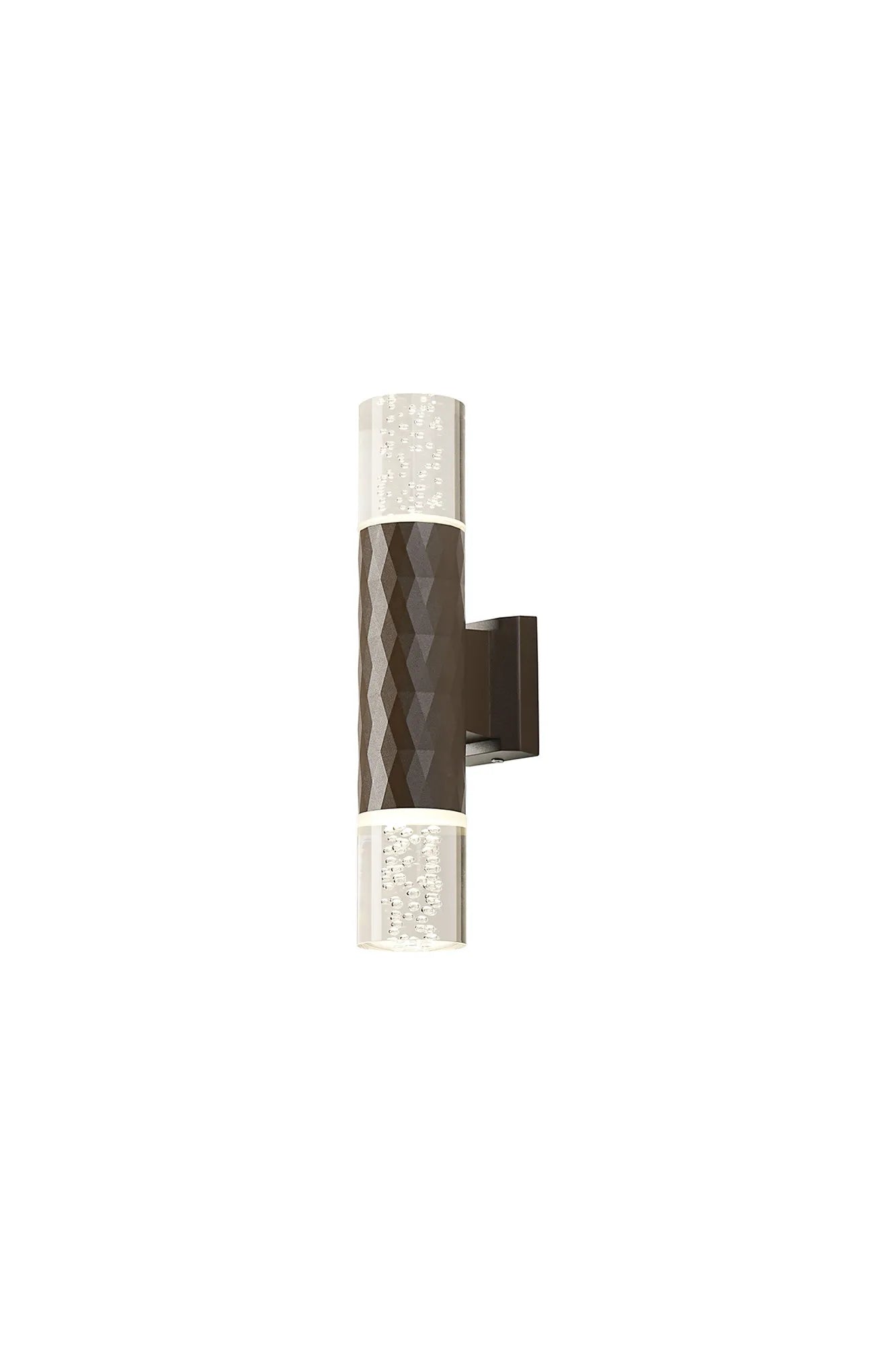 Nightingale IP54 GU10 Diamond Up/Down Wall Light - Bubble Shades