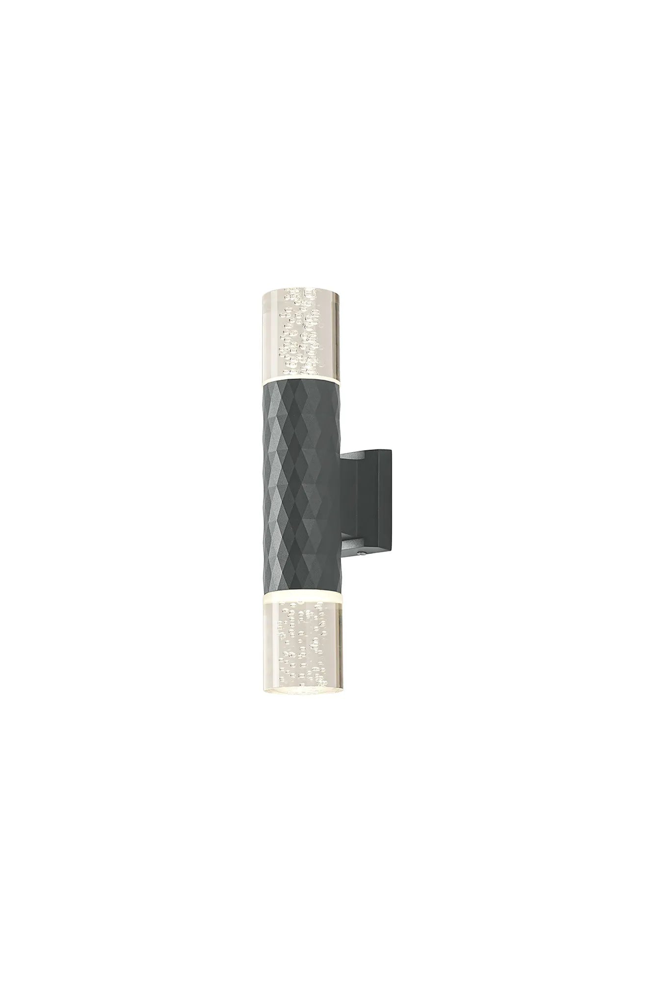 Nightingale IP54 GU10 Diamond Up/Down Wall Light - Bubble Shades