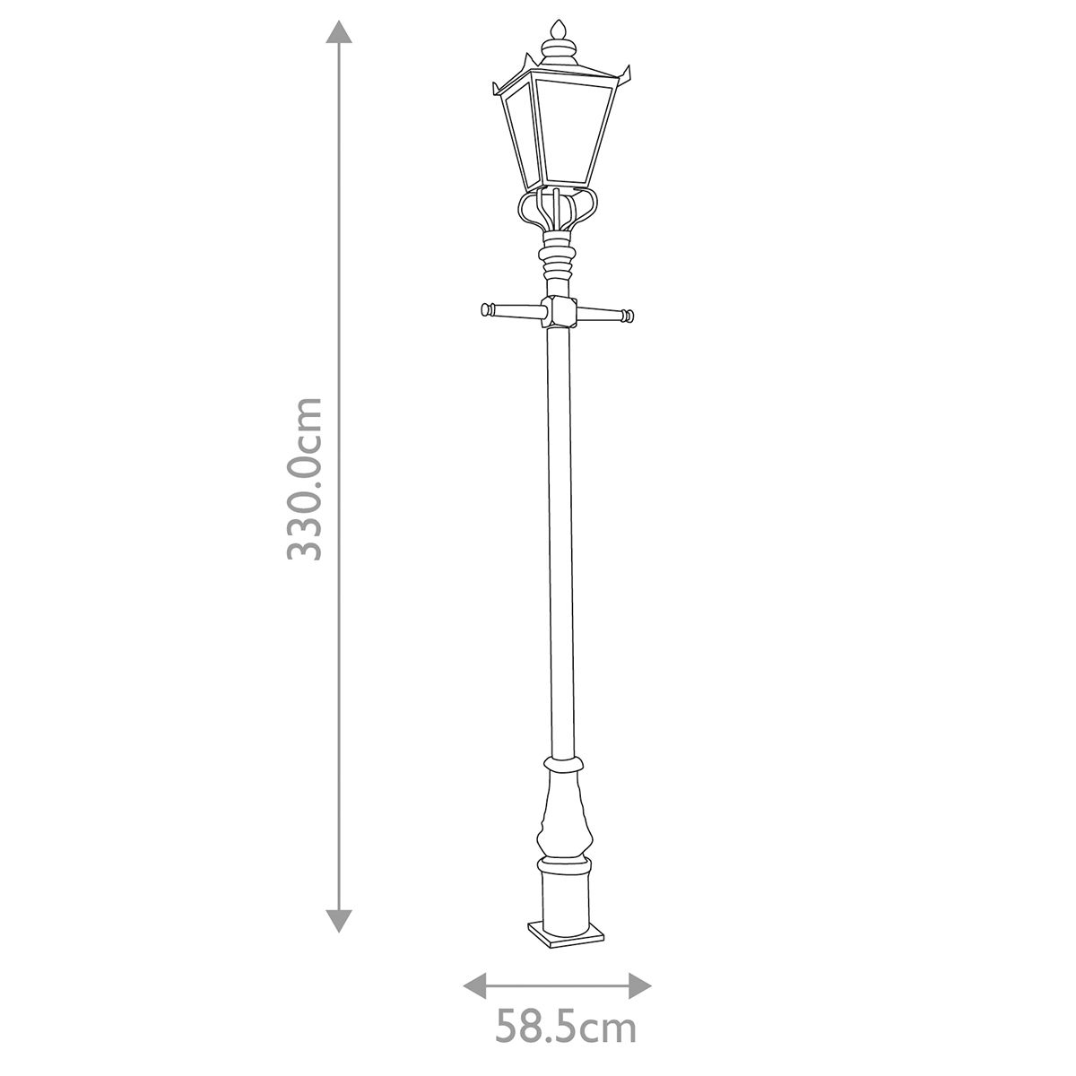 Wilmslow 1 Light Back Lamp Post IP23  E27