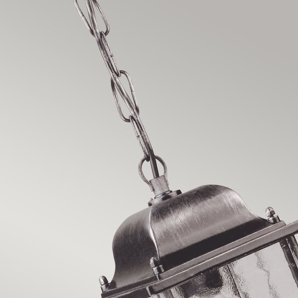 Wexford 1 Light Chain Lantern - Black/Silver IP23 E27